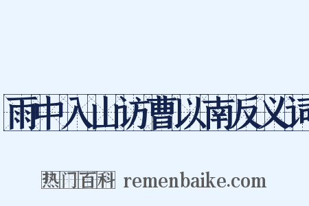 雨中入山访曹以南反义词是什么意思的图片